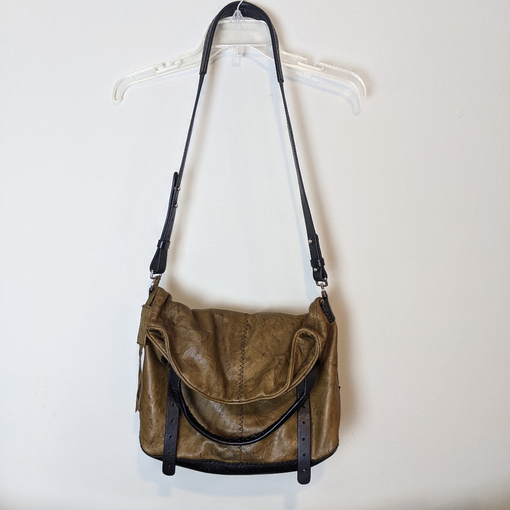 Tylie Malibu Fold Over Leather Crossbody Purse